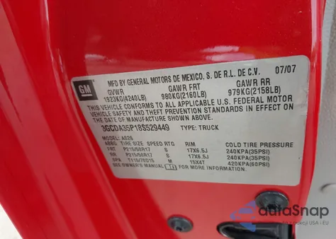 2008 Chevrolet Hhr Panel Lt from USA, damaged, VIN 3GCDA35P18S529449